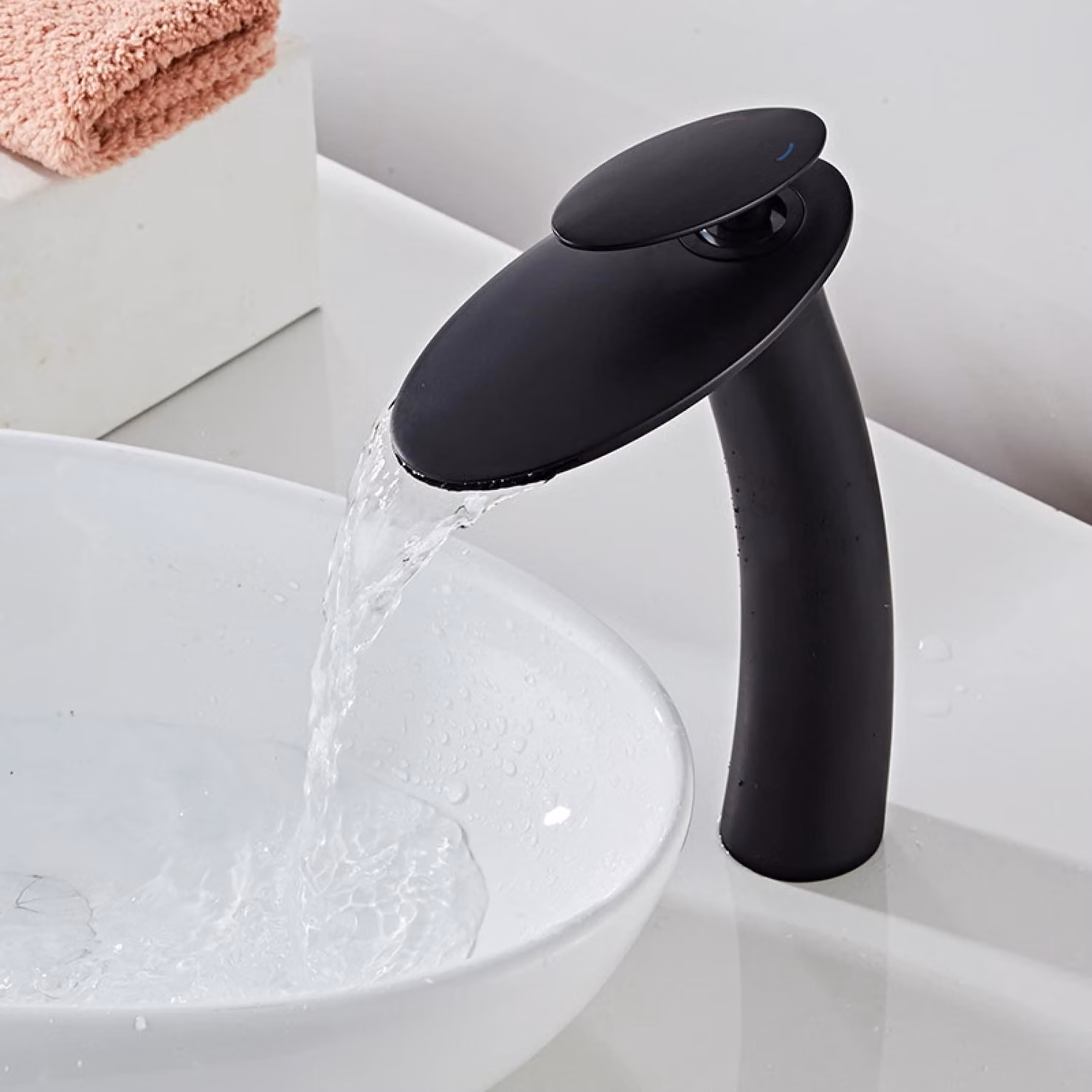 Rubinetto per lavabo, acqua calda e fredda - Ottone dorato
