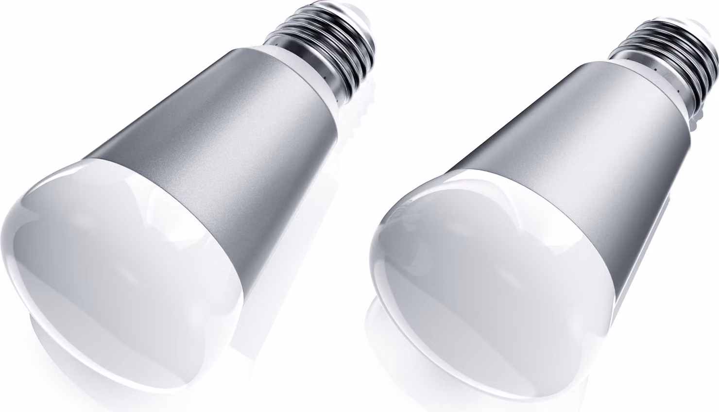 BEARWARE 2x luce LED intelligente, lampada intelligente Wifi, cambio colore RGB dimmerabile, filettatura E27, 7W, 420 lumen