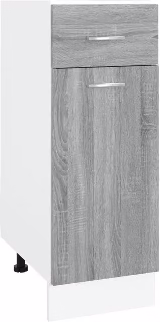 Mobiletto con cassetti inferiori per riporre oggetti 30 x 46 x 81,5 cm stile moderno cucina legno composito grigio Sonoma 02_0048188
