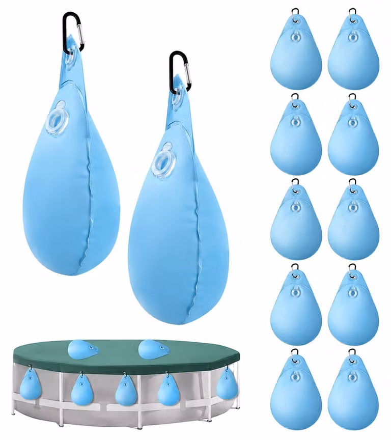 Copertura per piscina, pesi, sacche d'acqua, confezione da 12 pezzi, per l'inverno