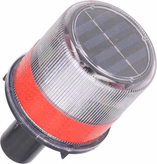 Lanterna di avvistamento solare multicolore con funzione stroboscopio e riflessione per lavori notturni e sicurezza in acqua