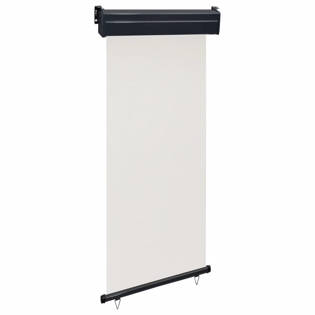 The Living Store Tenda da sole laterale per balcone 80 × 250 cm bianco crema