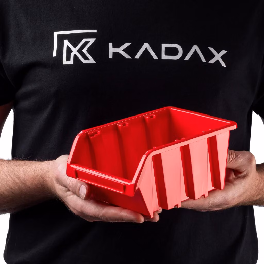 Vassoio organizer in plastica KADAX rosso per officina, L/P/H: 19,5 x 12,0 x 9,0 cm – 2