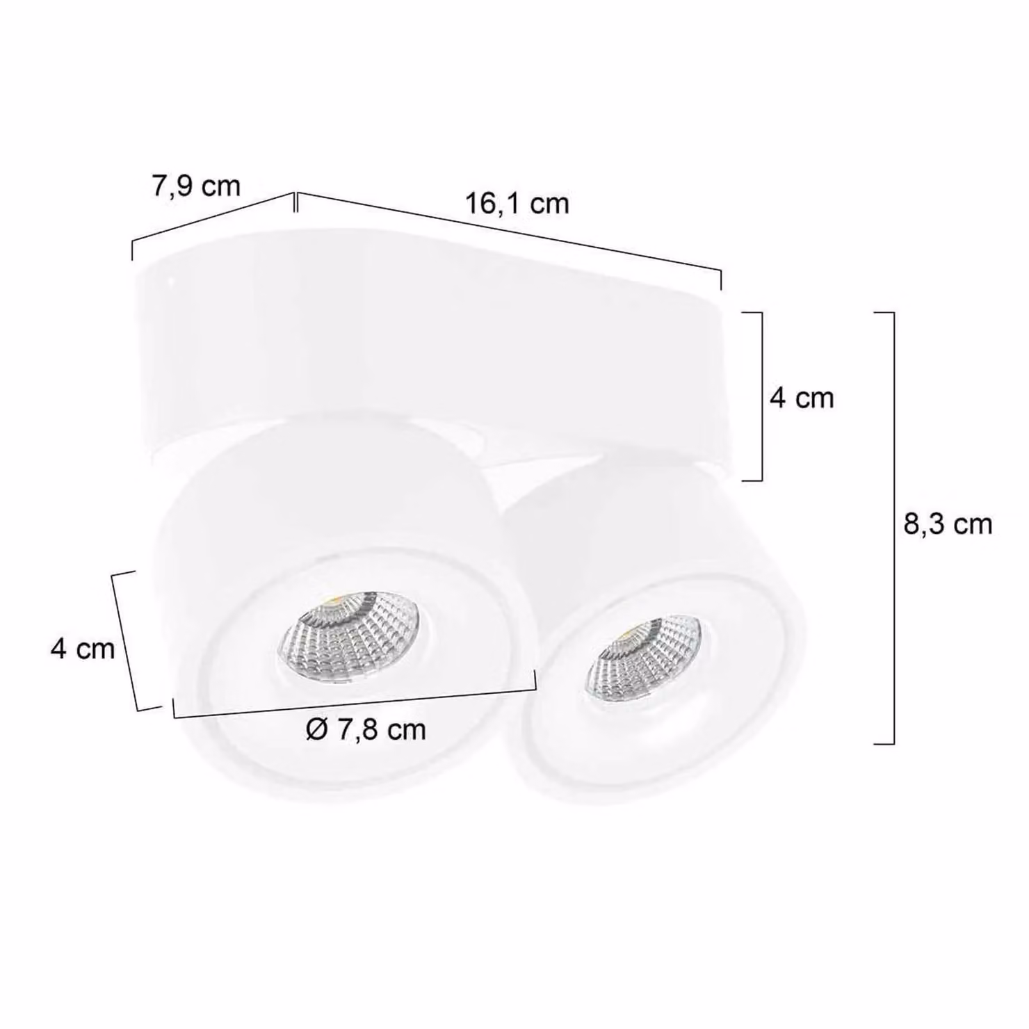 Steinhauer Faretto da soffitto LED Fez, bianco, a 2 luci, metallo, orientabile dimmerabile, Bianco / Opale, Soggiorno / Sala da pranzo, Metallo, Moderno