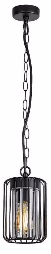 Rabalux 77107 Lampada a sospensione per esterni Tarpa E27 1x MAX 40 metallo plastica nero