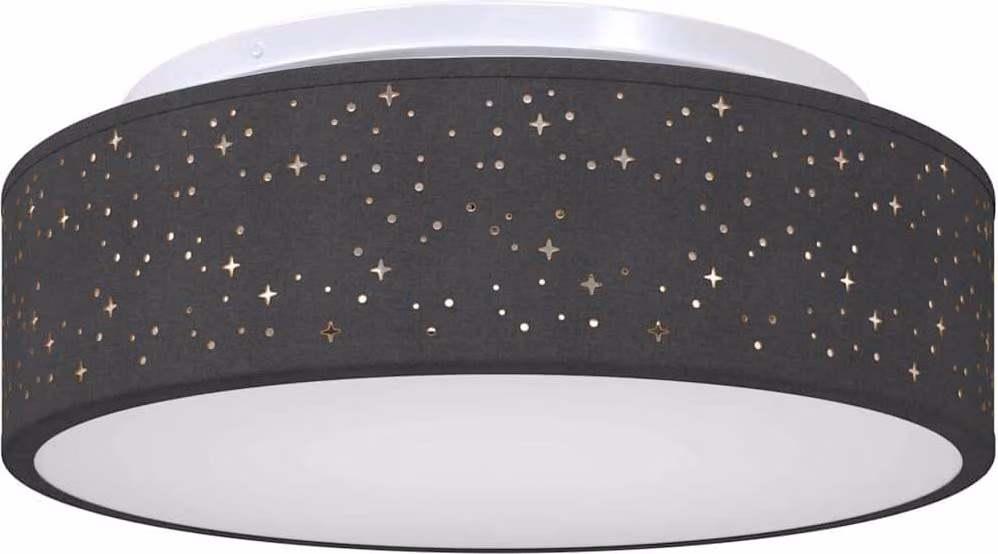 Lampada da soffitto Nero 38 x 38 x 13,5 cm Tessuto