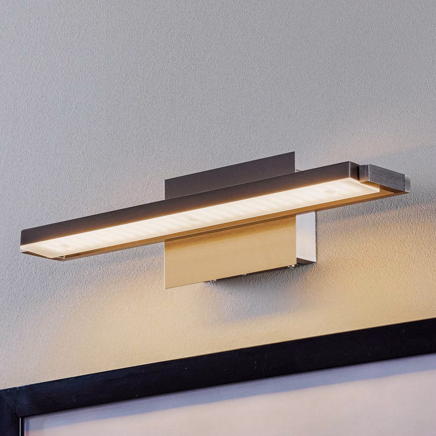 FISCHER & HONSEL Applique da parete a LED Pare TW, dimmerabile, Alluminio / Grigio / Zincato, Soggiorno / Sala da pranzo, Metallo, Moderno, Applique a LED