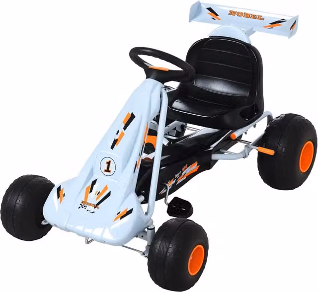 Go-Kart a pedali per bambini zephmum con freno a mano, colore blu