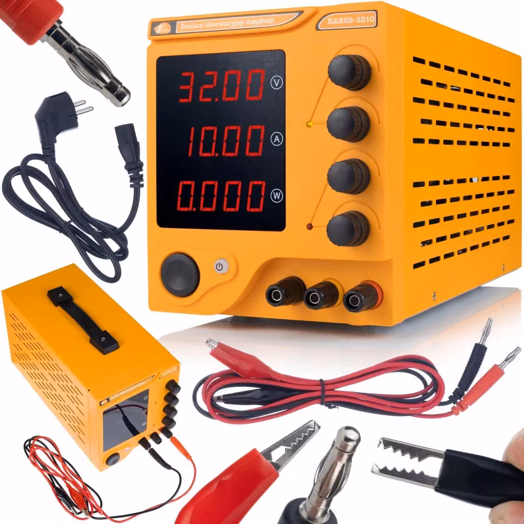 Set di Strumenti Elettronici Rosfix con Alimentatore 32V 10A, Stazione Saldante T12, Hot-Air 858D e Tygiel 160W in Metallo Arancione e Giallo – 2