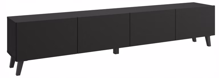Mobile TV moderno, 190 cm, con gambe, ideale per il soggiorno, colore: grigio antracite