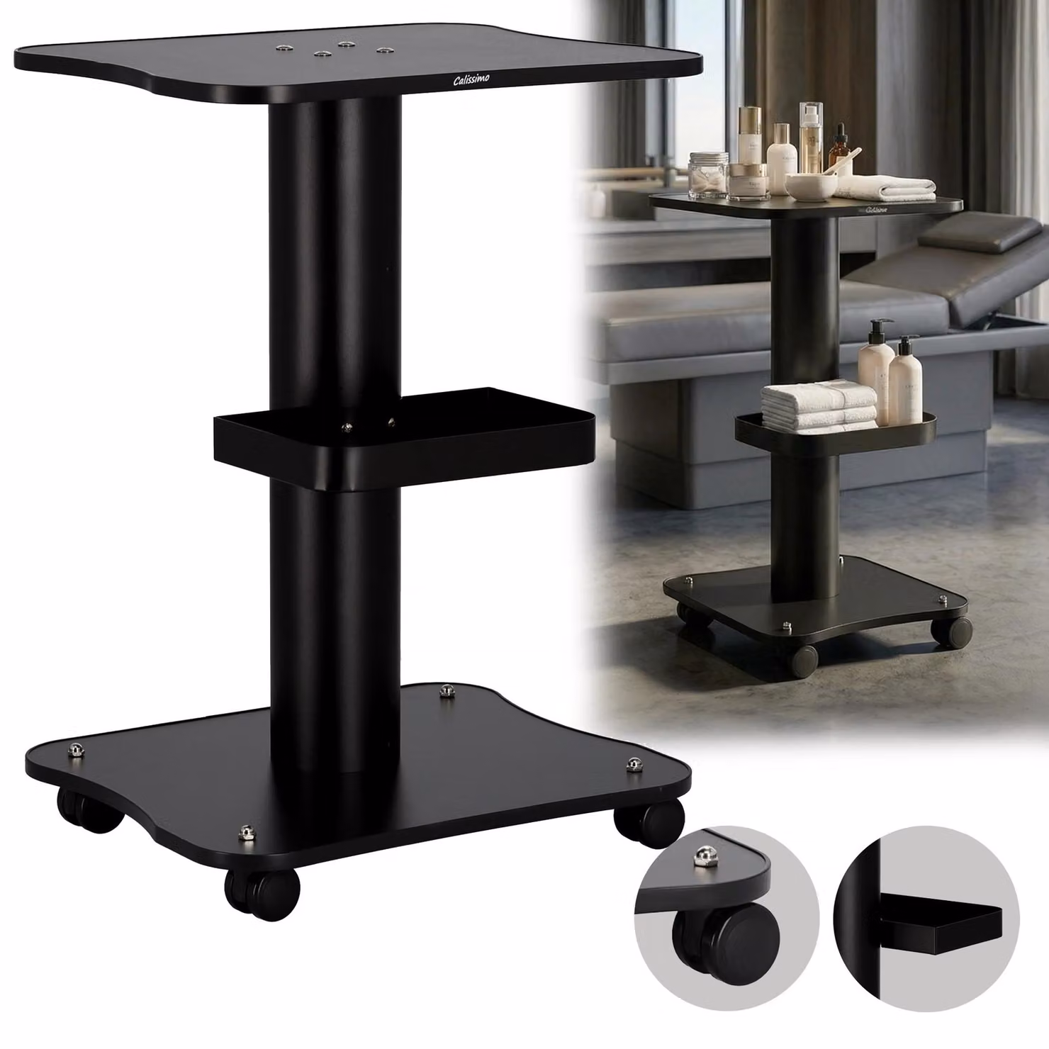 Assistente cosmetico parrucchiere per salone per attrezzature cosmetiche armadietto universale carrello tavolo su ruote