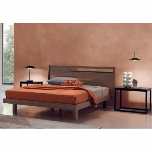 Letto matrimoniale Orizzonte Le Fablier in noce canaletto