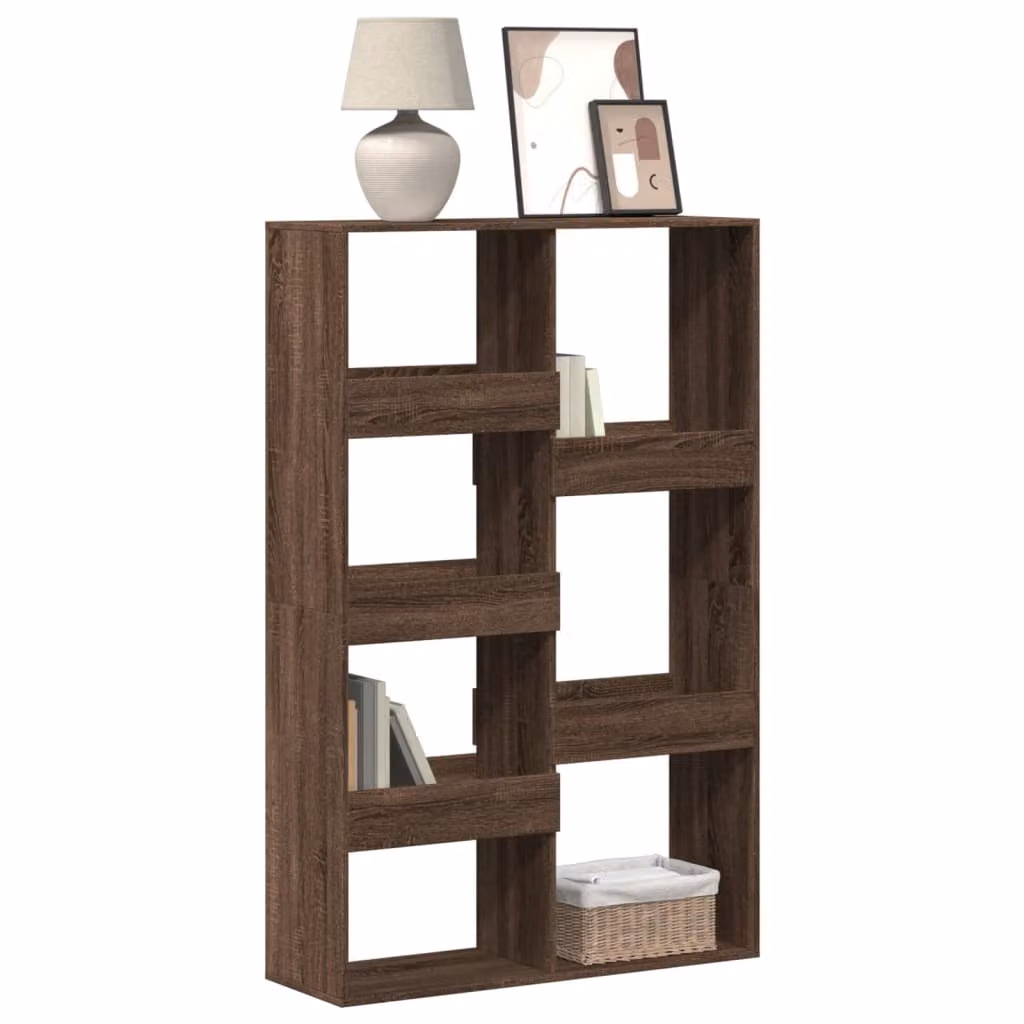 Libreria vidaXL in Legno Multistrato e MDF, Colore Marrone, L 100 cm x P 33 cm x H 155,5 cm