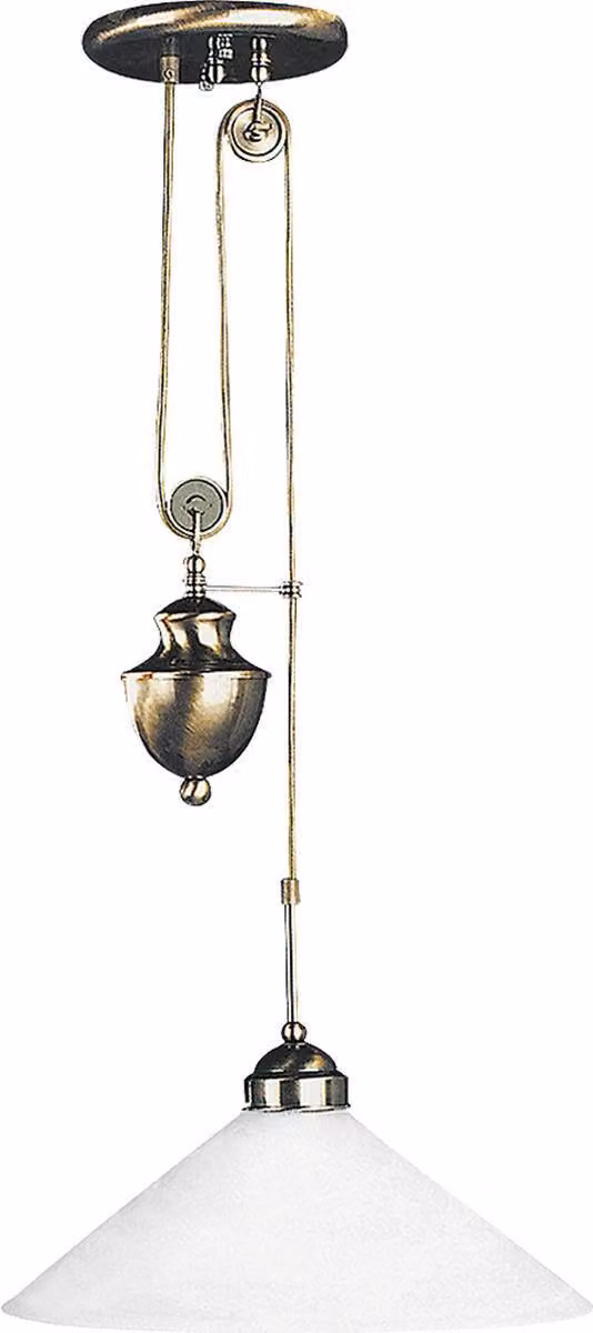 Rabalux 2706 Lampadario 1 spot Marian, E27, bronzo-argento-bianco, rotondo, classico, ø390mm