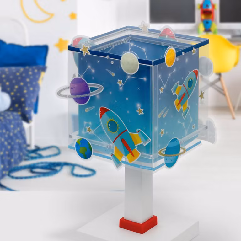 Dalber Lampada da tavolo Rocket, Blu, Cameretta, Plastica, Lampada da tavolo