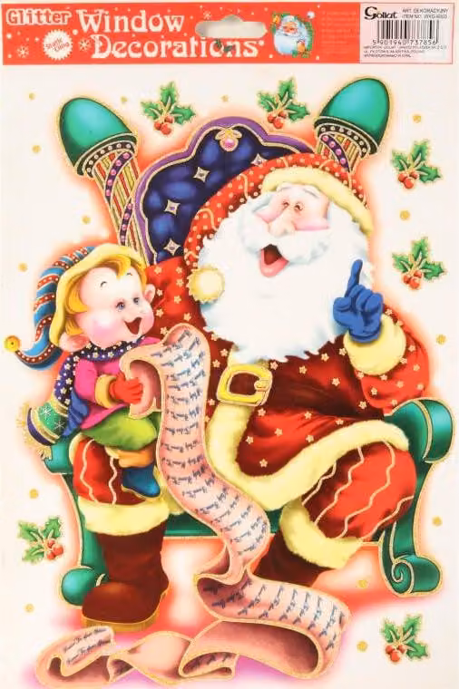Adesivo per finestre autoadesivo con Babbo Natale