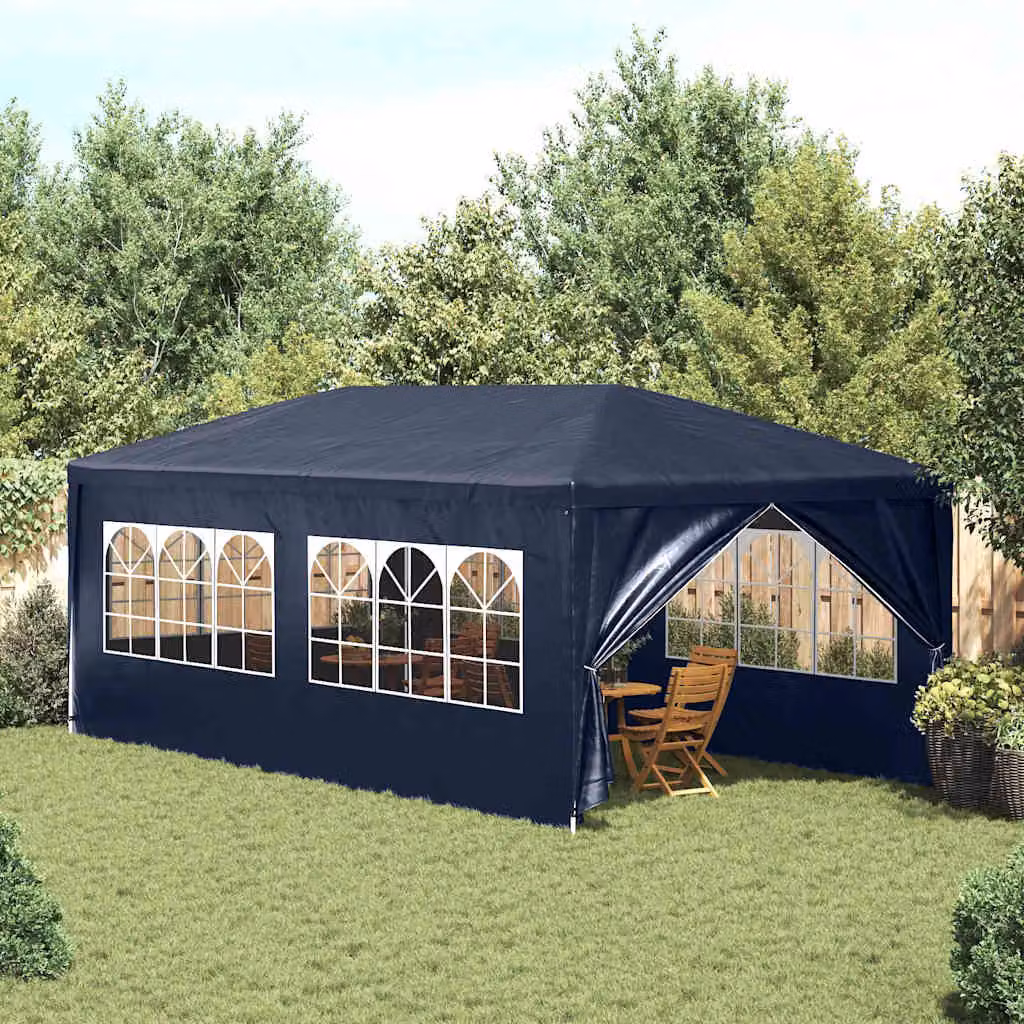 vidaXL Tenda per Feste Blu L: 600 cm, P: 300 cm, H: 255 cm – 1