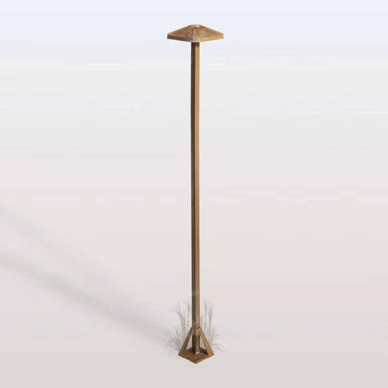 Moretti Luce Lampioncino da giardino Aura Frame, Bronzo / Ottone antico, Ottone, Campagna / Rustiche, Lampada LED da esterni