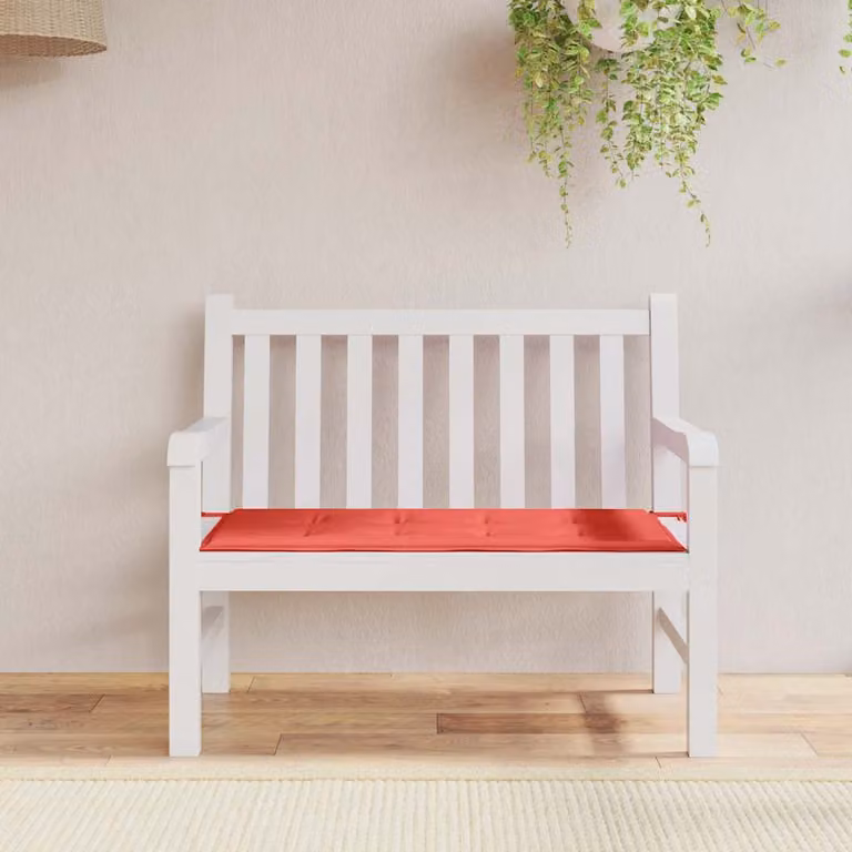 vidaXL Cuscino per Panca Rosso in Tessuto Oxford Idrorepellente e Traspirante L: 100 cm, P: 50 cm, H: 3 cm