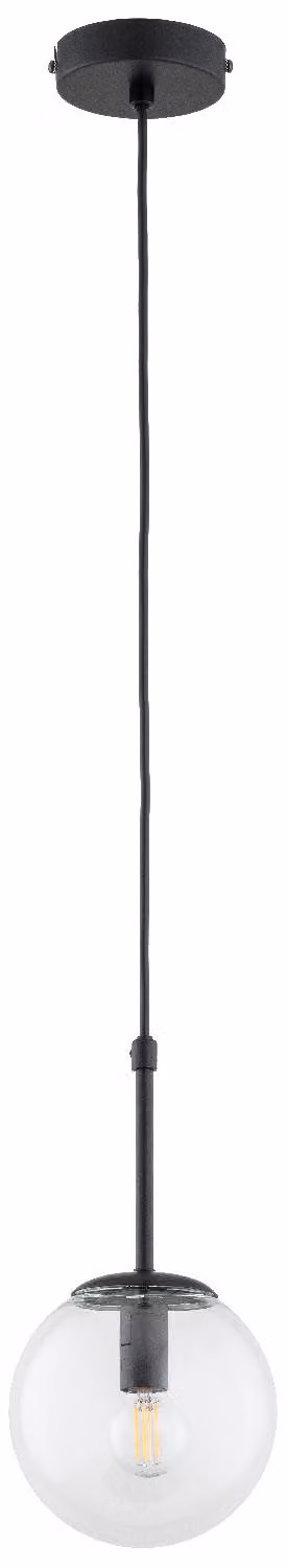 Lampada a sospensione SEBIA nera 1xE14x10W in metallo, dimensioni: 90x15x15 cm, IP20, Alfa