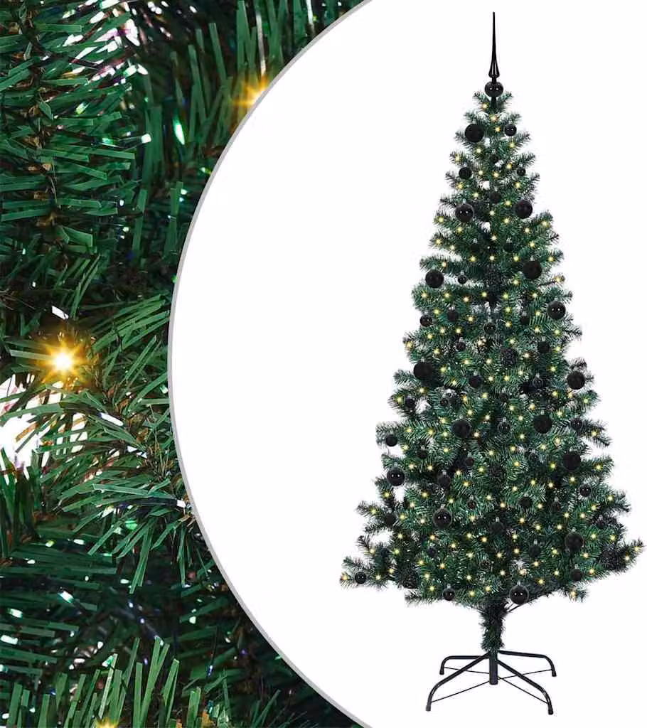 Albero di Natale artificiale con luci integrate Verde 210 cm