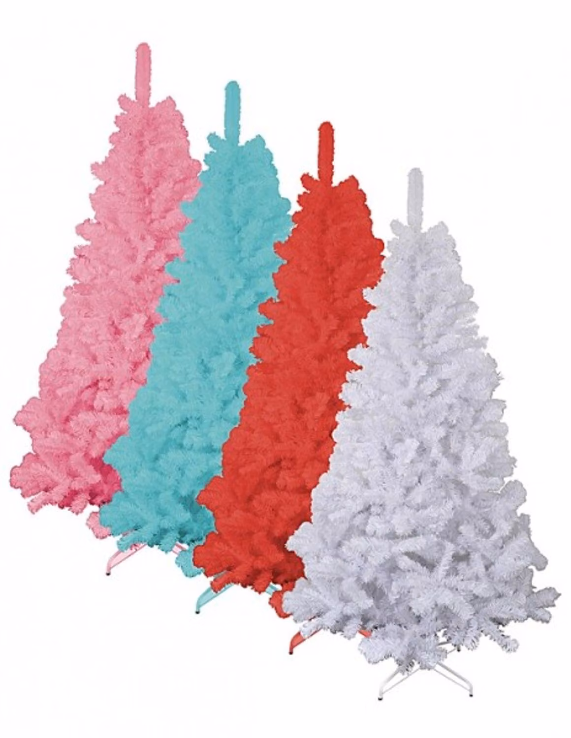 albero di Natale artificiale bianco, blu, rosso, rosa 120-210cm, colore:bianco, dimensione:210cm