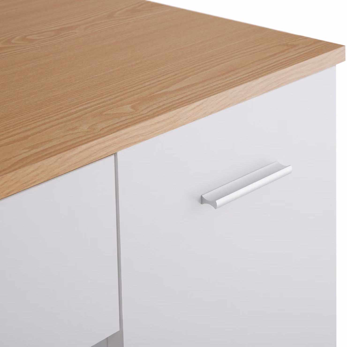 Tavolino da trucco moderno TecTake GmbH in bianco e faggio L/P/H: 137.5 x 90 x 40 cm