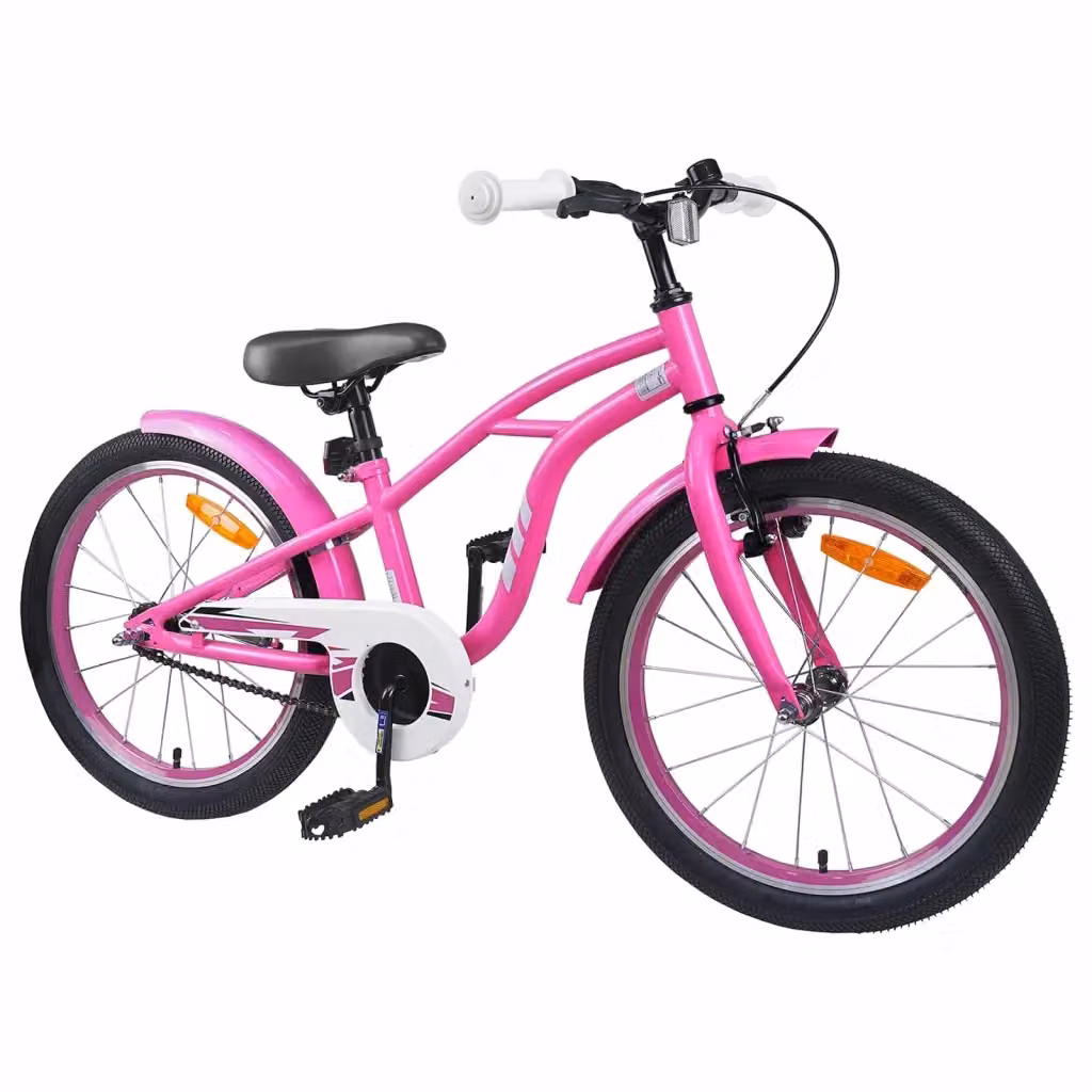 Bicicletta per bambini vidaXL da 20 pollici in metallo colore rosa – 2