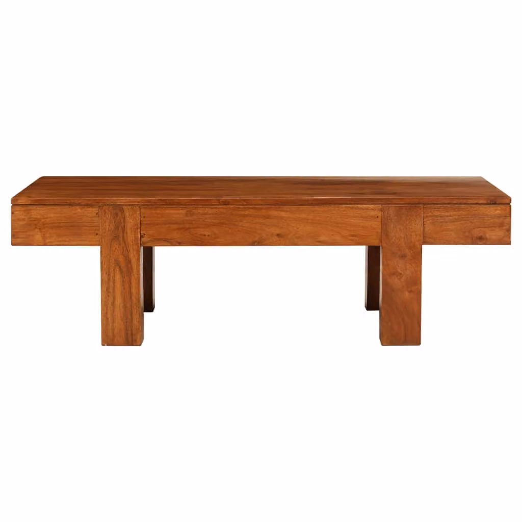 vidaXL Tavolino in legno massiccio con finitura color miele 100x50x30 cm