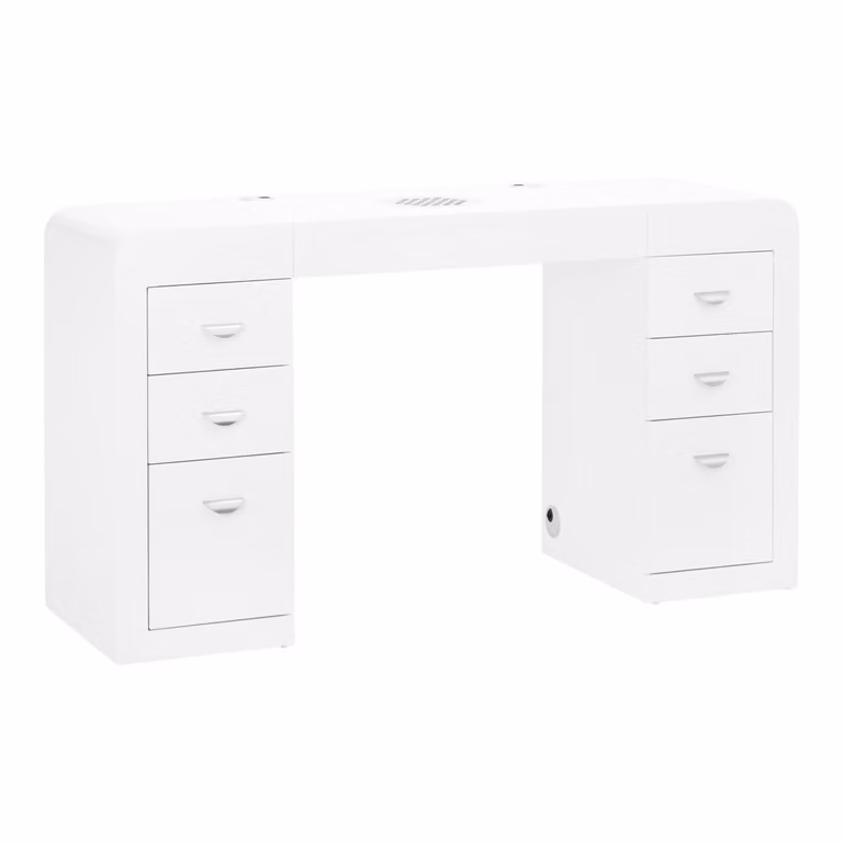 Scrivania cosmetica 314 con assorbitore a cassetta Bianco