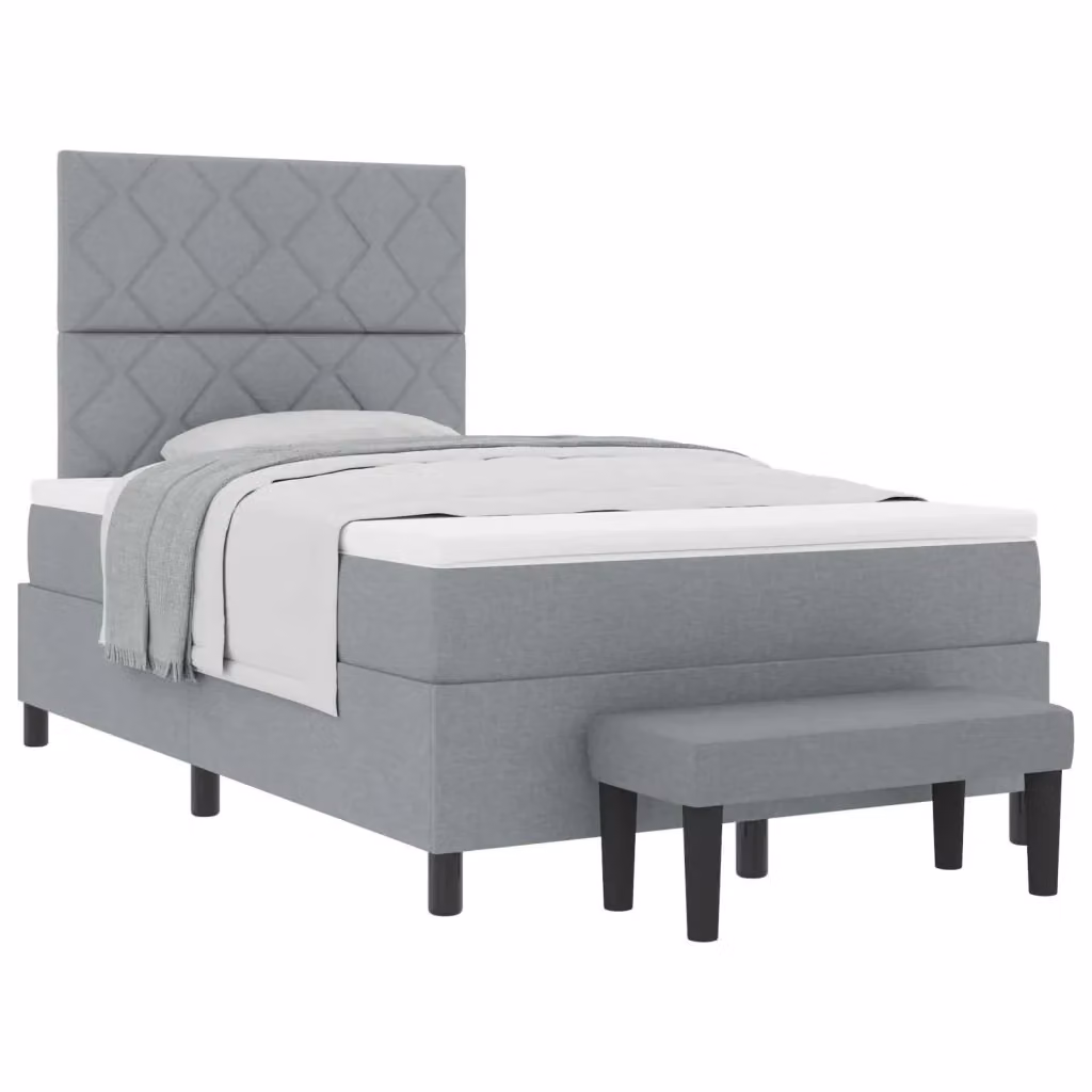 Letto ibrido con materasso a molle insacchettate vidaXL Grigio, L/P/H: 120 x 200 x 28 cm – 2