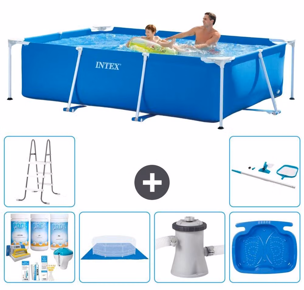 Piscina fuori terra rettangolare - 260x160x65 cm - 7 pezzi - Modello S20831