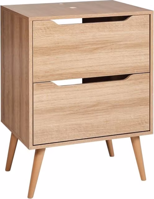 Mobiletto lavabo sospeso BELIANI marrone opaco con cassetti e ante in MDF L 60 cm x P 80 cm