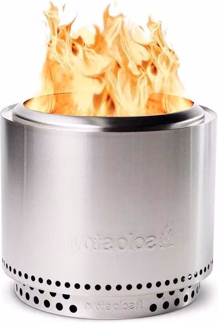 Camino senza fumo con altezza standard - combustione naturale del legno - Acciaio inossidabile 304 ∅ 495 cm altezza 445 cm - 9 kg - Altezza standard 7 cm