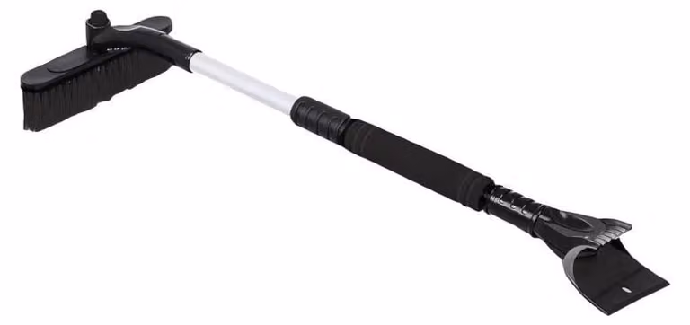 Verk 10116 Raschietto per ghiaccio con spazzola telescopica 2 in 1 nero