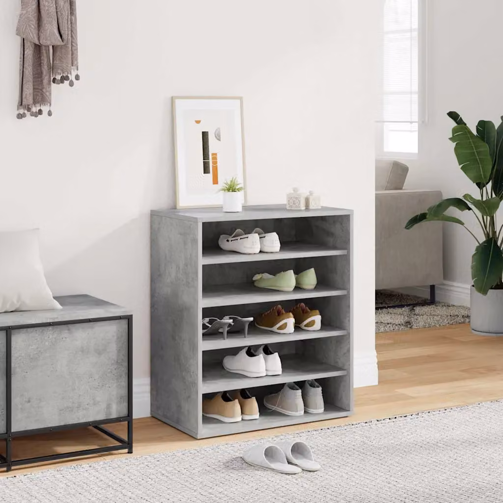 Armadio porta scarpe moderno vidaXL Grigio L: 60 cm, P: 35 cm, H: 70 cm