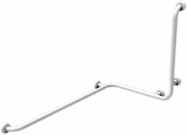Maniglia angolare con verticale laterale universale 110x60x60h inox bianco