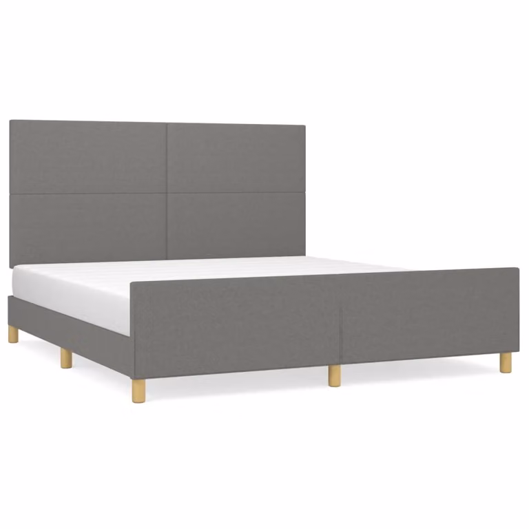 Giroletto senza Materasso Grigio Scuro 180x200 cm Tessuto