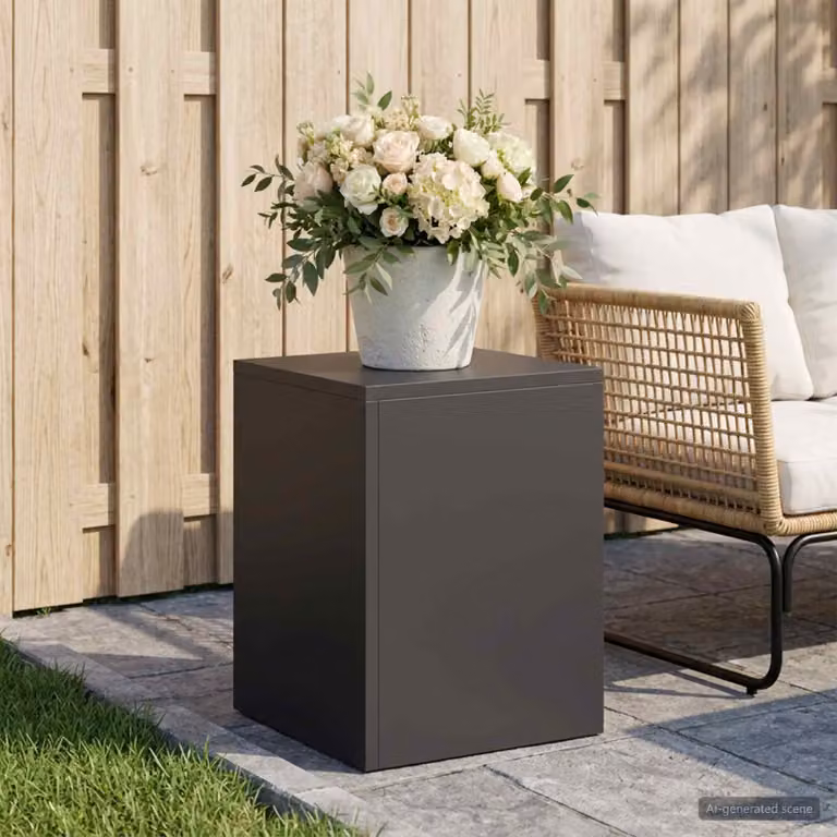 Supporto per piante vidaXL in acciaio nero L/P/H: 30 x 30 x 40 cm