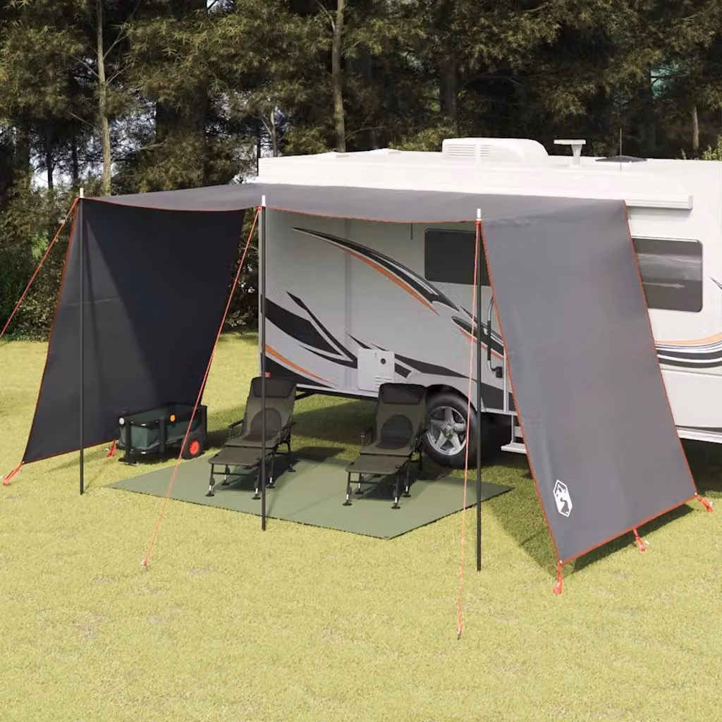 vidaXL Telo impermeabile Grigio e arancione 402 x 240 x 230 cm