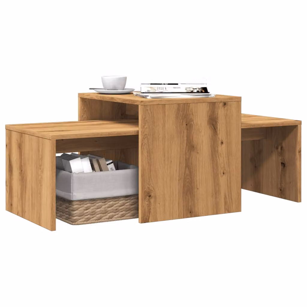 Tavolino da salotto moderno vidaXL in MDF laminato marrone L: 100 cm, P: 48 cm, H: 40 cm