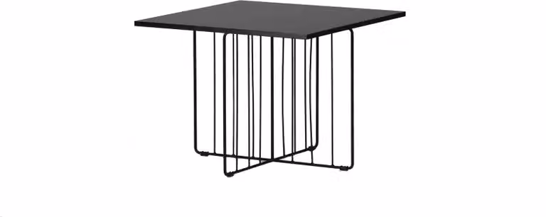 FURNLUX Tavolino Dayton Nero 60cm / Hauptfarbe: Schwarz / Dimensioni: 60 x 60 x 45 cm