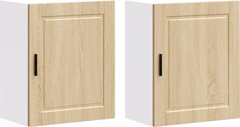 Pensili da Cucina 2 pz Porto Rovere Sonoma in Legno Multistrato