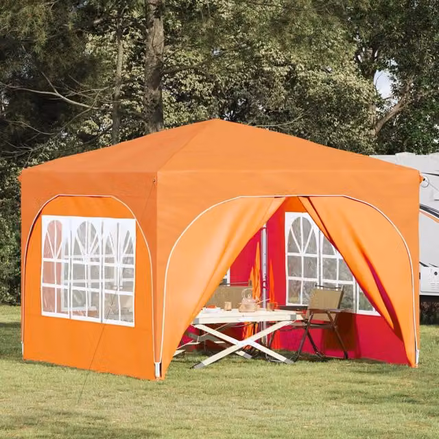 Tenda per feste a pop-up 290 x 290 x 245 cm Arancione 42019877