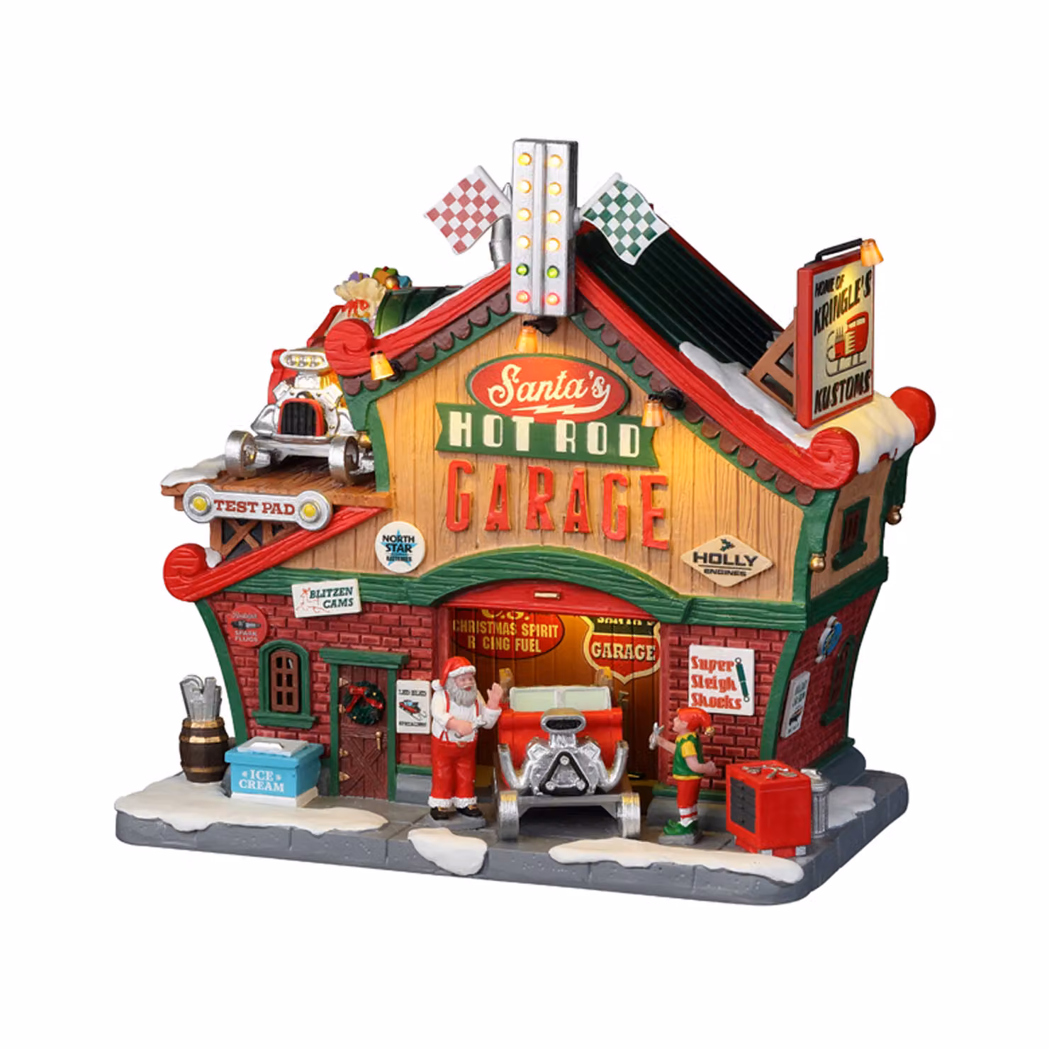 Decorazione natalizia Lemax Garage di Babbo Natale multicolore per tavolo – 2