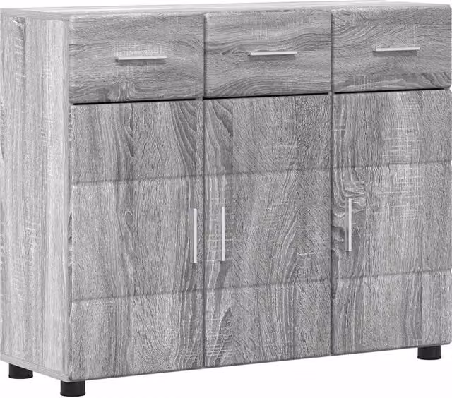 Credenza | Madia | Buffet da pranzo | Armadio da pranzo con porta FLORIN Grigio Sonoma 88,5 x 30,5 x 73 cm