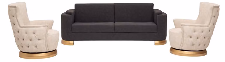 Robust Sofagarniturset Dreisitzer Sofa Polster Sessel Textil Relax Couch 3+1+1