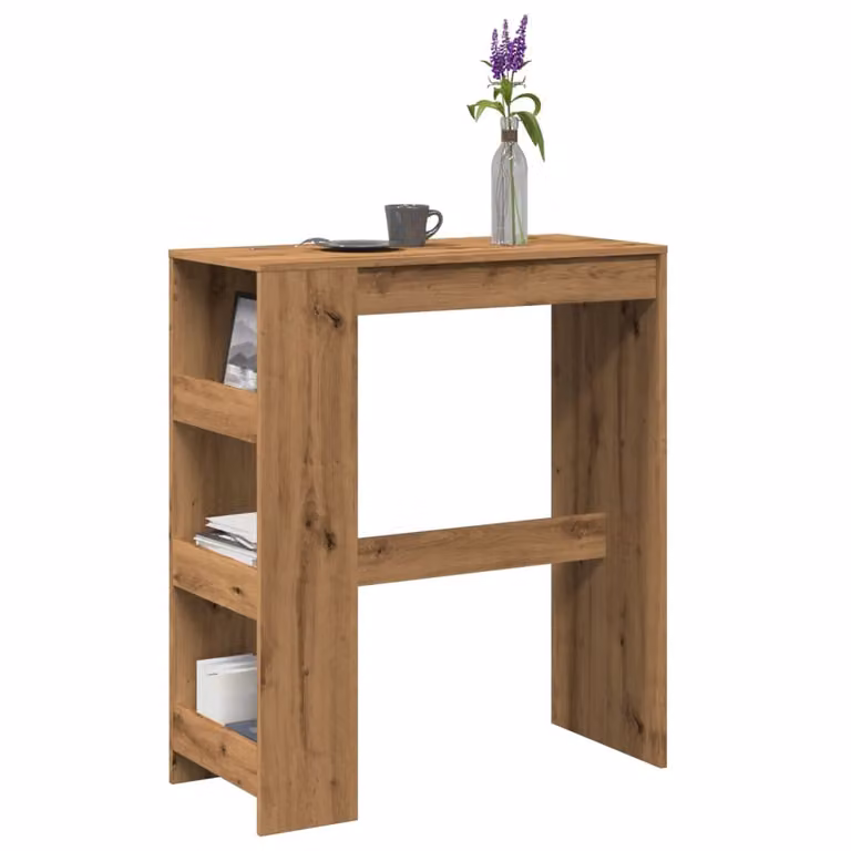 Maison Exclusive - Tavolo bar con ripiano in rovere artigianale 90x40x103,5 cm Materiale ligneo