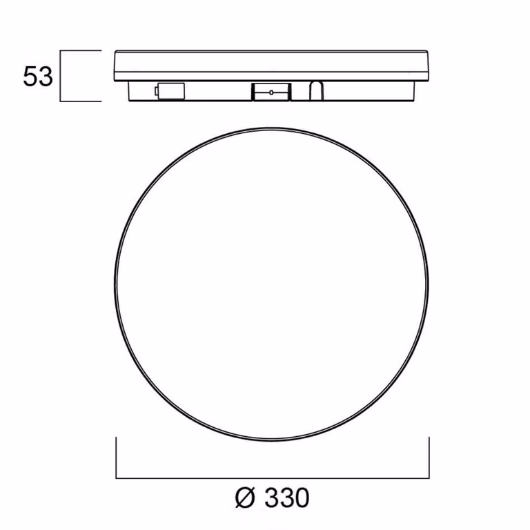 Sylvania plafoniera Start Surface Slim, Ø 33 cm, IP54, dimmerabile. dimmerabile, Bianco / Opale, Bagno, Plastica