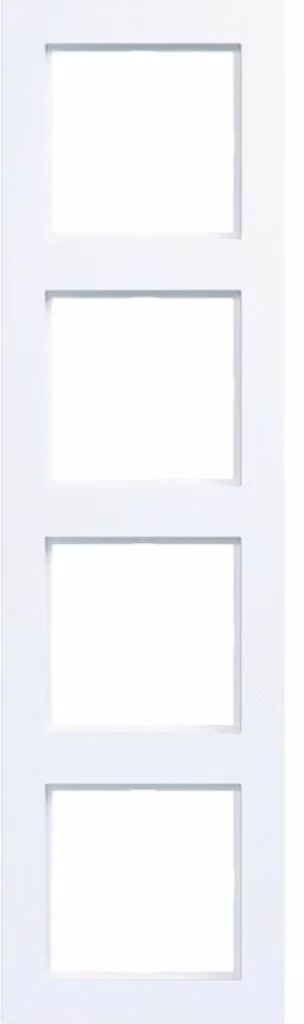 Cornice Hager quadrupla A.1 WAD6400WM bianco lucido opaco